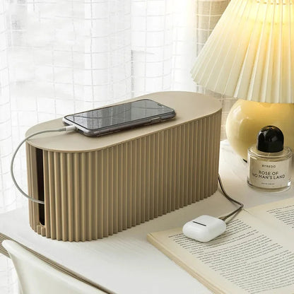 Organizador de Cables y Regletas Kanso™ | Escritorio Minimalista